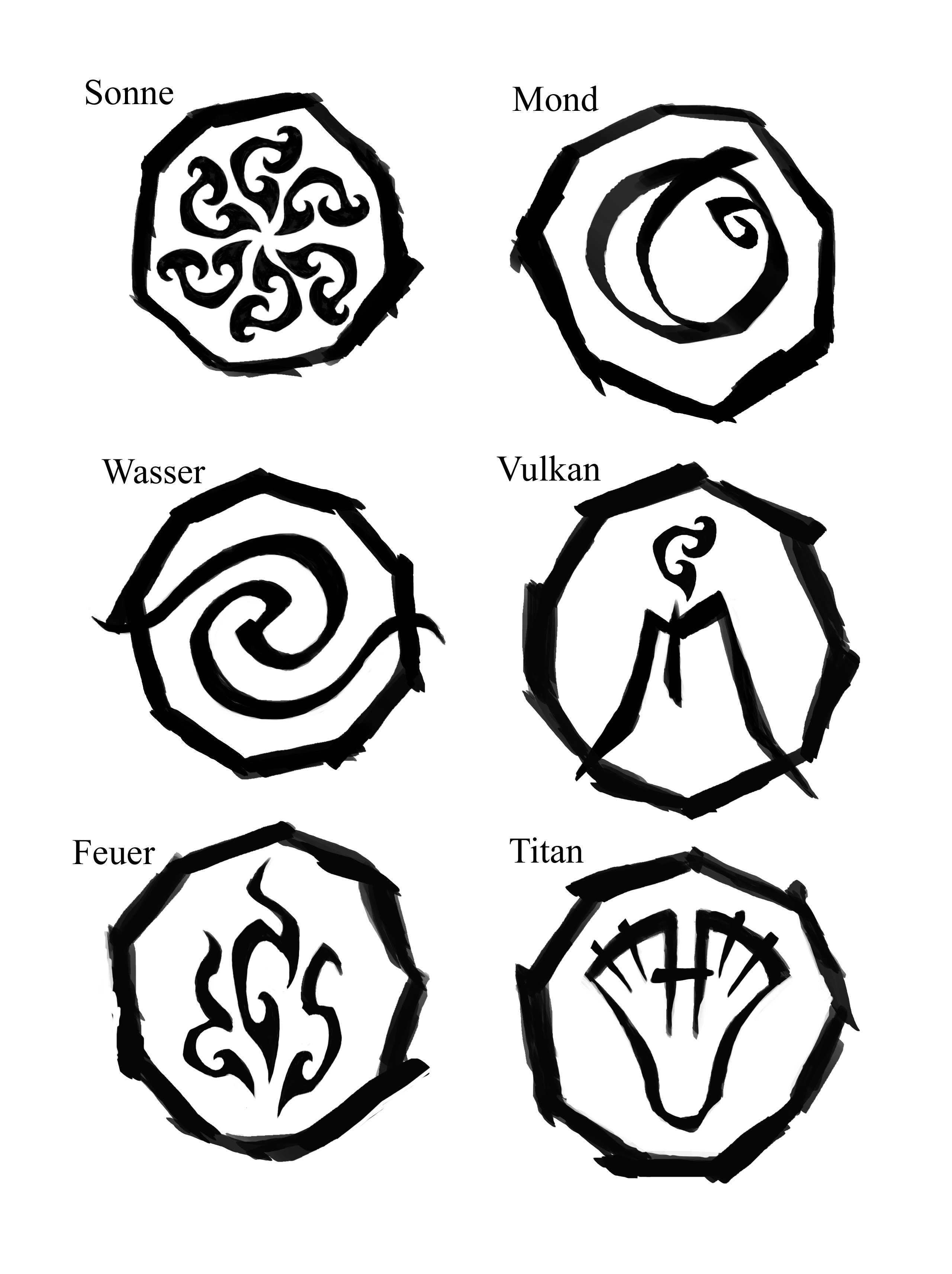 7 Todsünden Symbole
